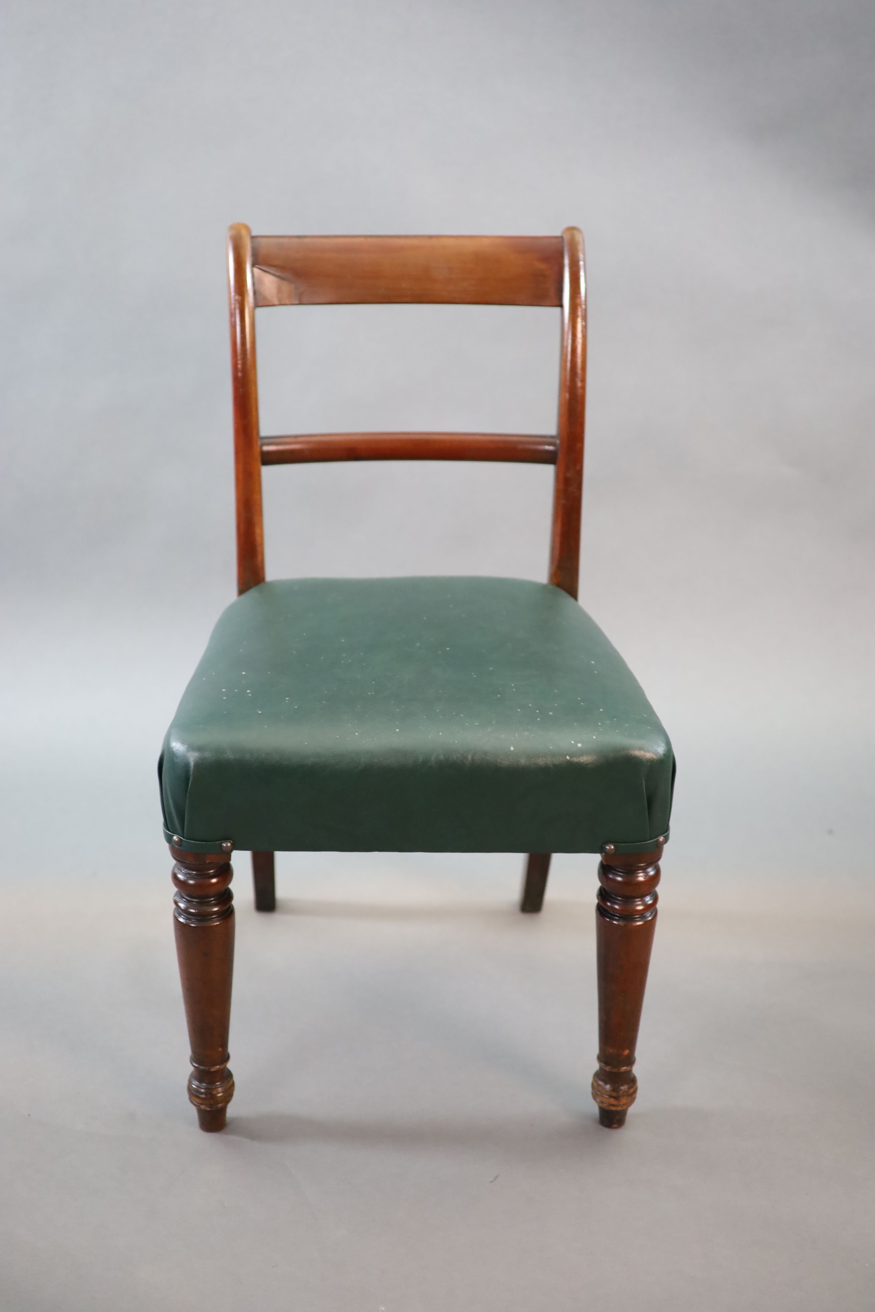 A set of ten early Victorian mahogany dining chairs